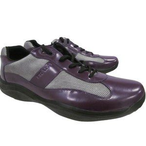 New PRADA w/Box 4E1533 Mens Americas Cup Mesh Leather Low SNEAKERS / SHOES Sz 12